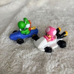McDonald’s Mario Kart Yoshi & Toadette Toys Happy Meal Figures Collectible Pair